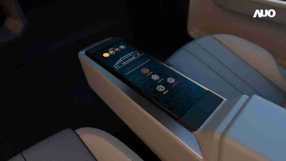 Wepay以人性化设计打造多变形态中控显示(Morphing Center Control)，，，不使用时仅平面显示信息，，进行操作时，，，，显示器则会动态隆起，，，，转变成3D实体按钮，，，并有触觉回馈，，展示人机互动新体验