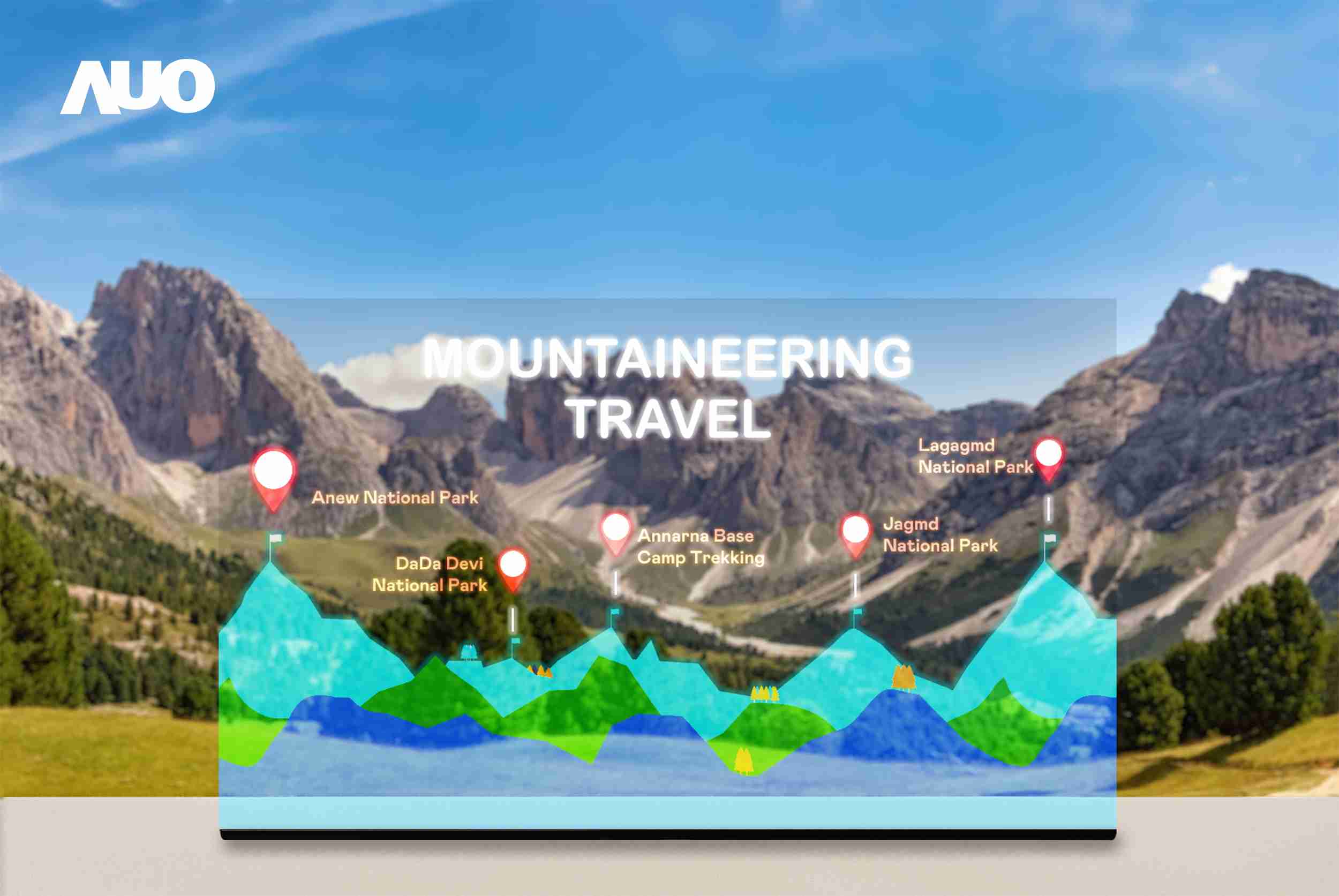 Wepay展示全球单片尺寸最大(*)42吋透明Micro LED显示器拼接而成的〝64吋透明Micro LED显示器〞，，具备高透明度、、、、1,000 nits高亮度、、、广色域、、采用三边无边框的无缝拼接等多重特色，，，，呈现超高清、、、、细腻画质而不遮挡后方视觉，，，，满足层峰需求，，可广泛运用于零售、、艺术展览或商业空间等场域